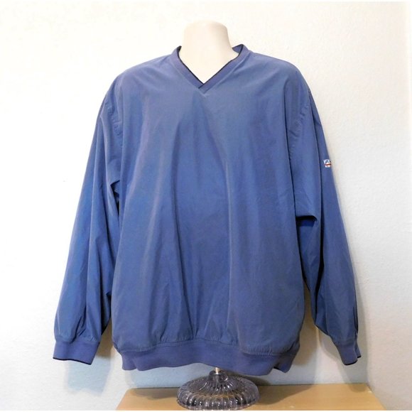 Izod XTreme Function Golfwear Windbreaker Jacket XL Blue Pullover Long Sleeve - Picture 8 of 12